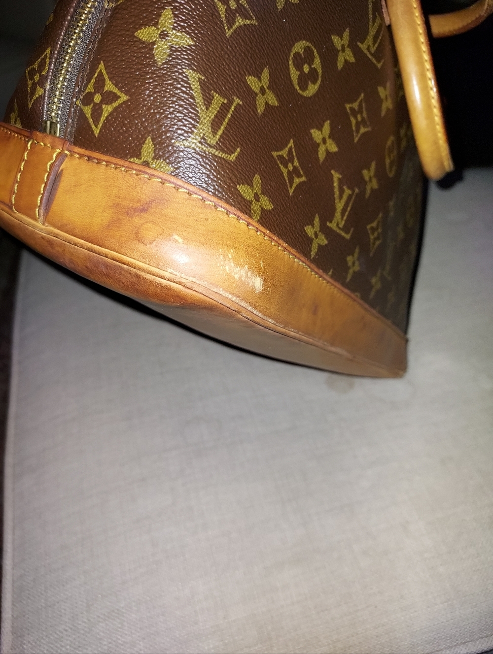 Louis Vuitton Monogram Alma Satchel in Brown and Tan - Picture 9 of 9